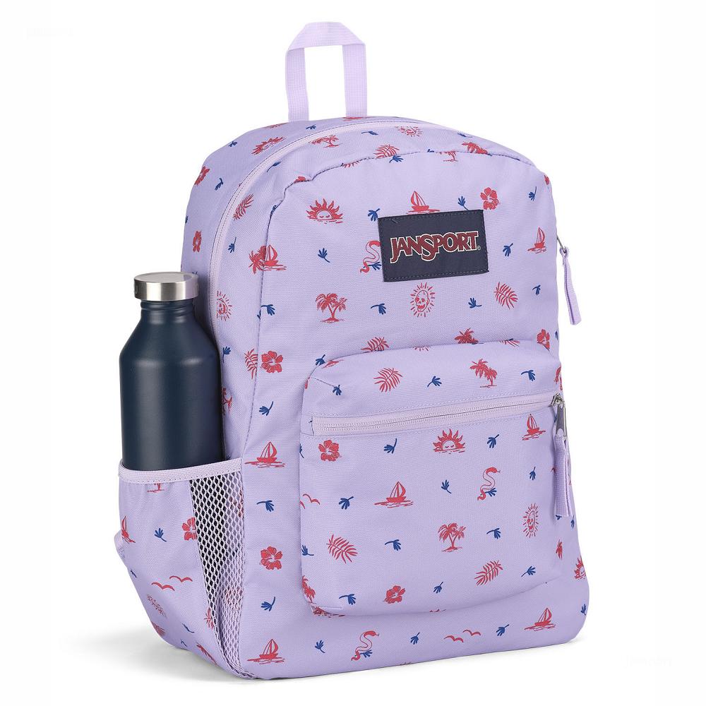 Sac à Dos Scolaire JanSport CROSS TOWN Violette Clair | HRZ-13973005